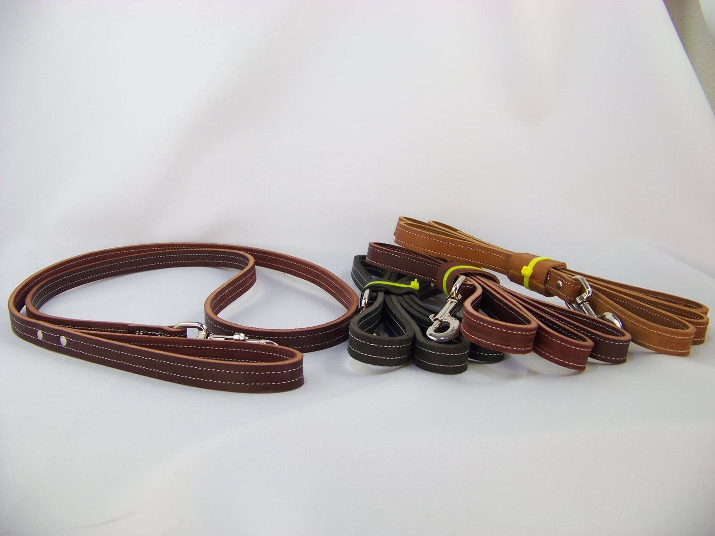 G) Leather Dog Leash 3/4" Wide Approx. 6' Long Our Best Heavy Duty Long Leash