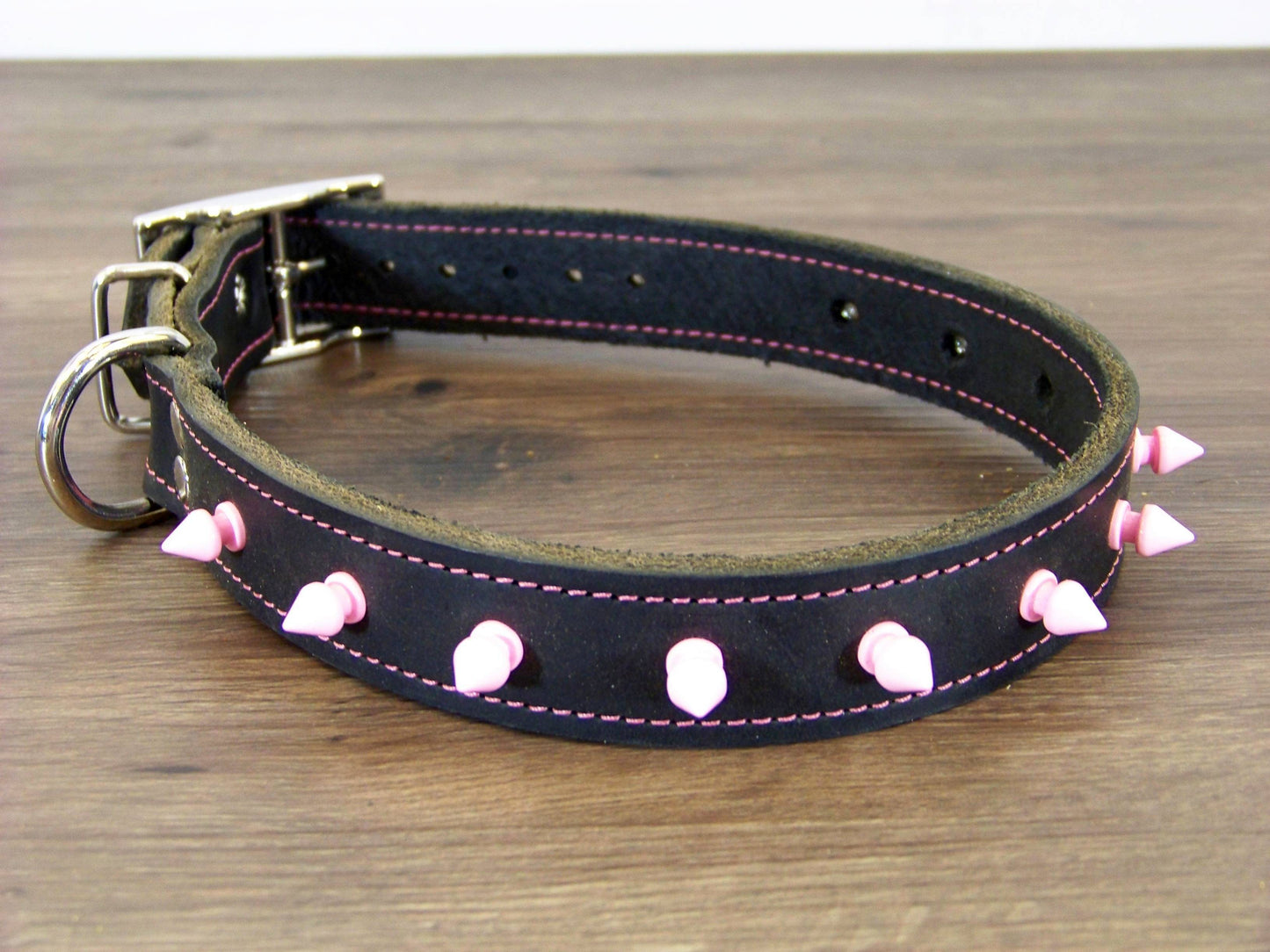 C)   1" Wide Leather Dog Collar- The Spyke-O-Rama II - Featuring 1/2 Inch Spike