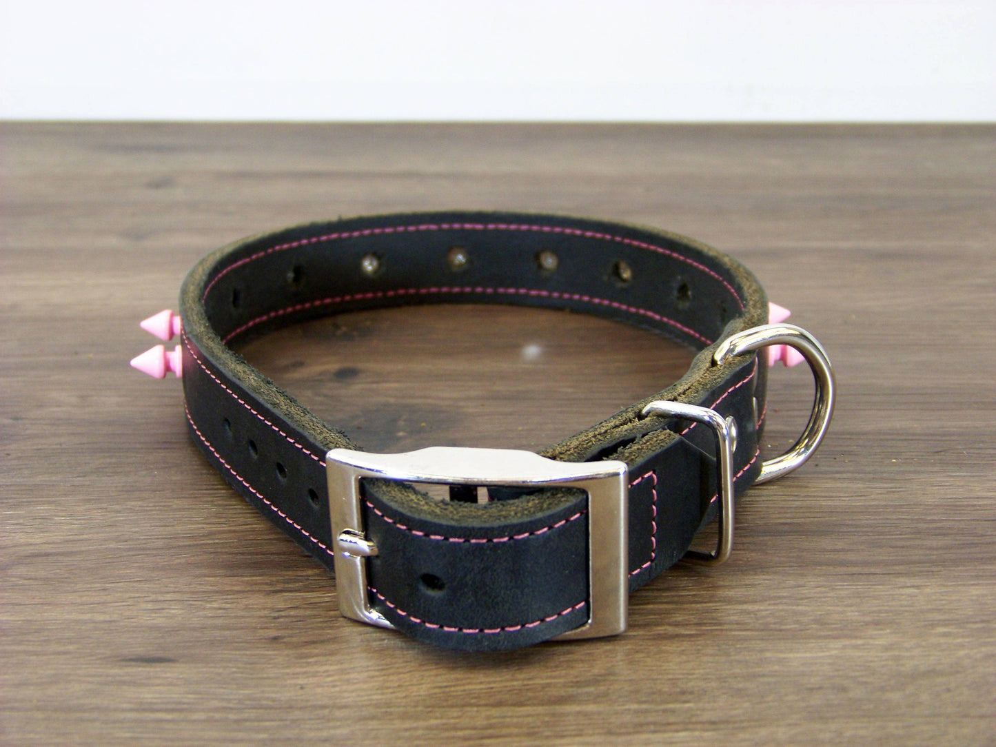 C)   1" Wide Leather Dog Collar- The Spyke-O-Rama II - Featuring 1/2 Inch Spike