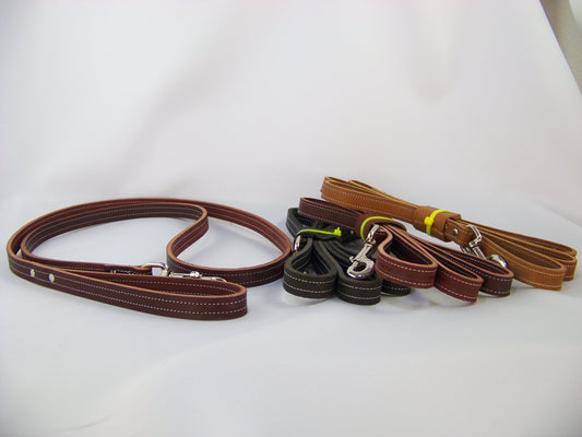 G)   Leather Dog Leash 3/4" Wide Approx. 6' Long Our Best Heavy Duty Long Leash
