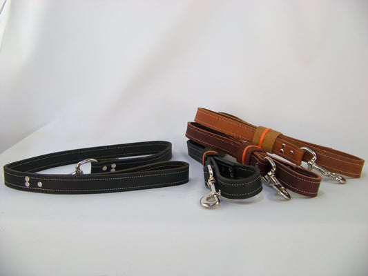 G)   Leather Dog Leash (Shorty) 1" Wide Approx. 3' Long our Heaviest Duty Leash