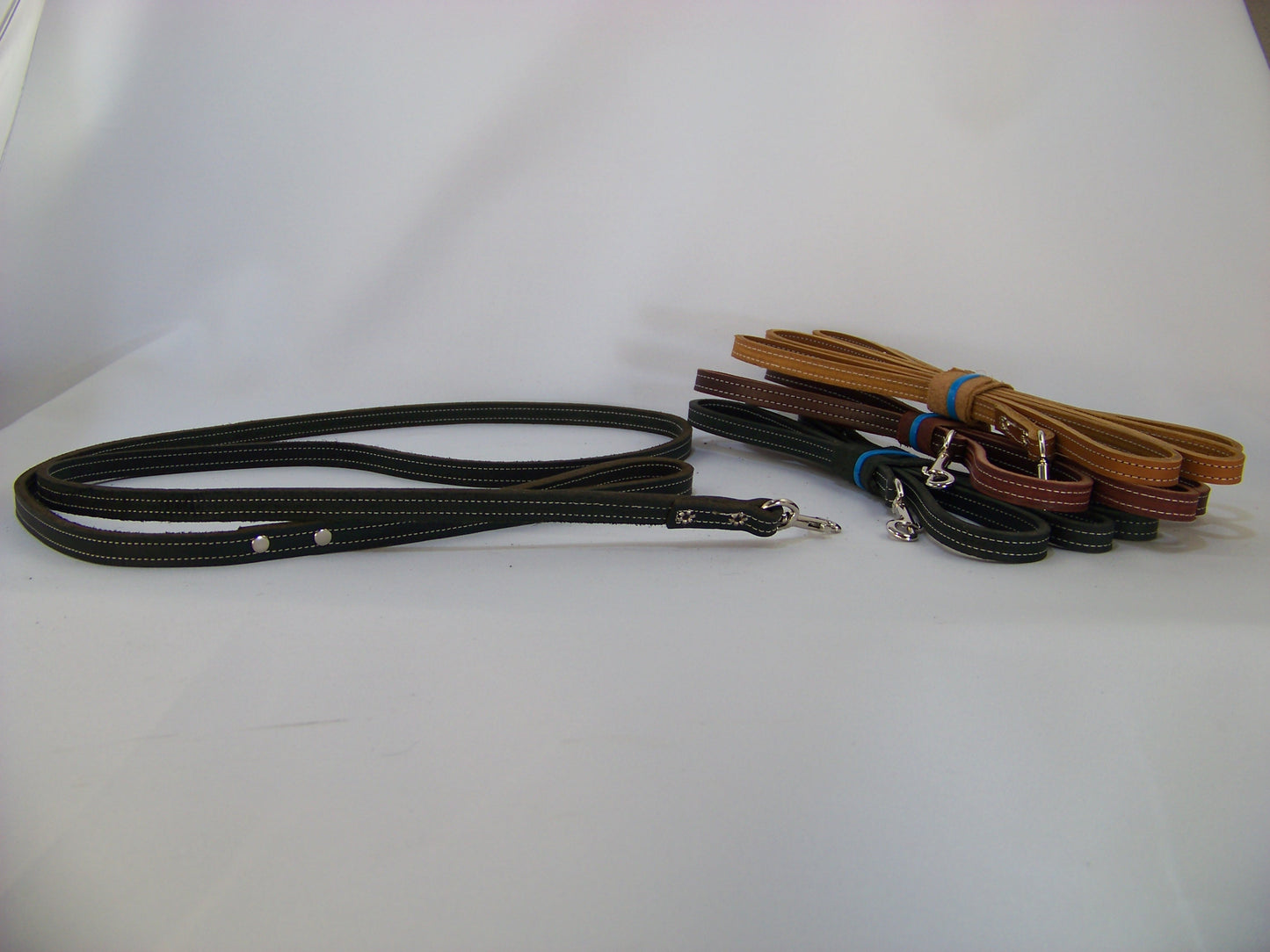 G)   Leather Dog Leash 1/2" Wide Approx. 6' Long Our Best Light Duty Leash